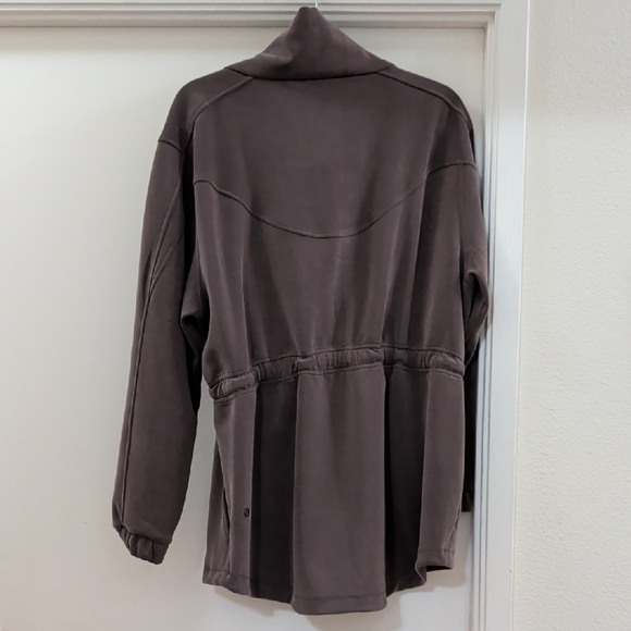 Lululemon Softstreme Cinch-Waist Full-Zip Jacket Espresso EUC - Picture 4 of 8